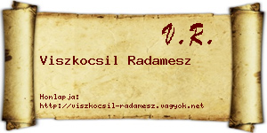 Viszkocsil Radamesz névjegykártya